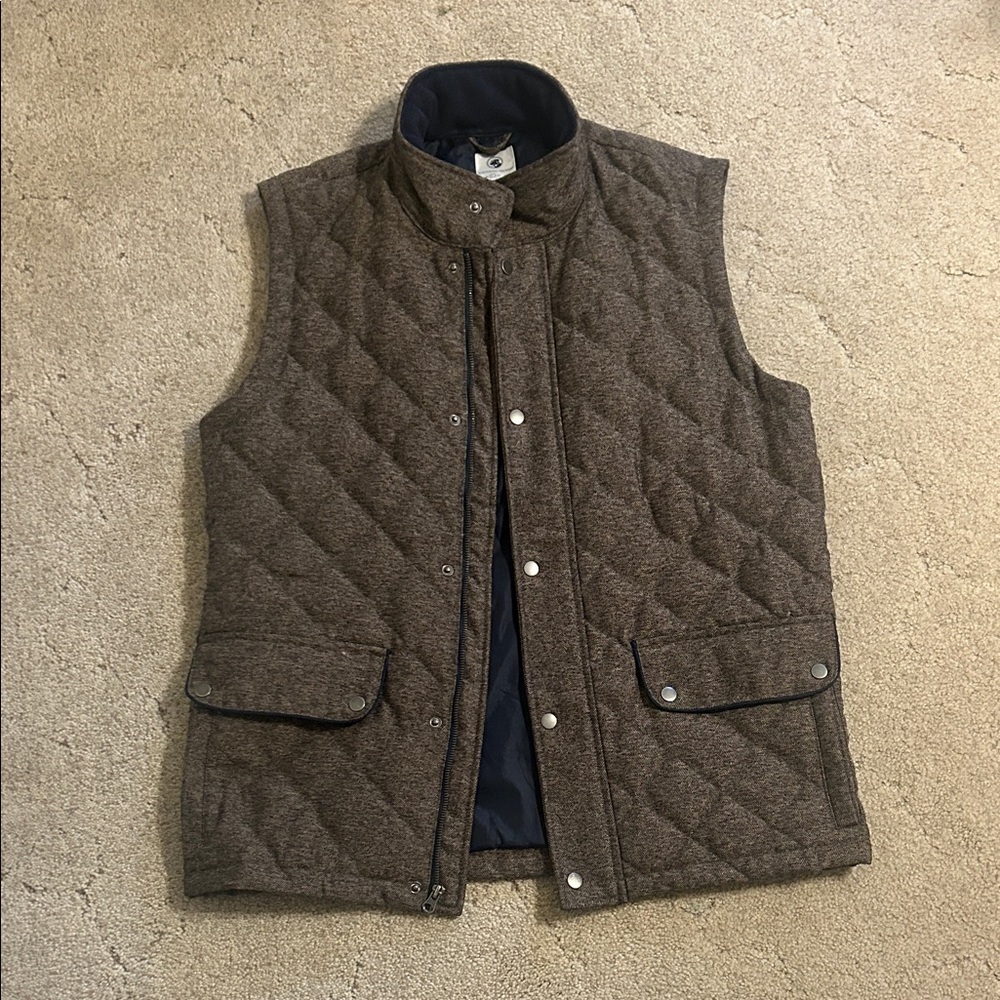 Southern Proper Quilted Brown Vest